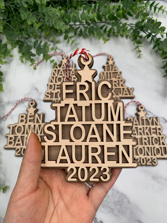 Christmas Name Tree Ornament