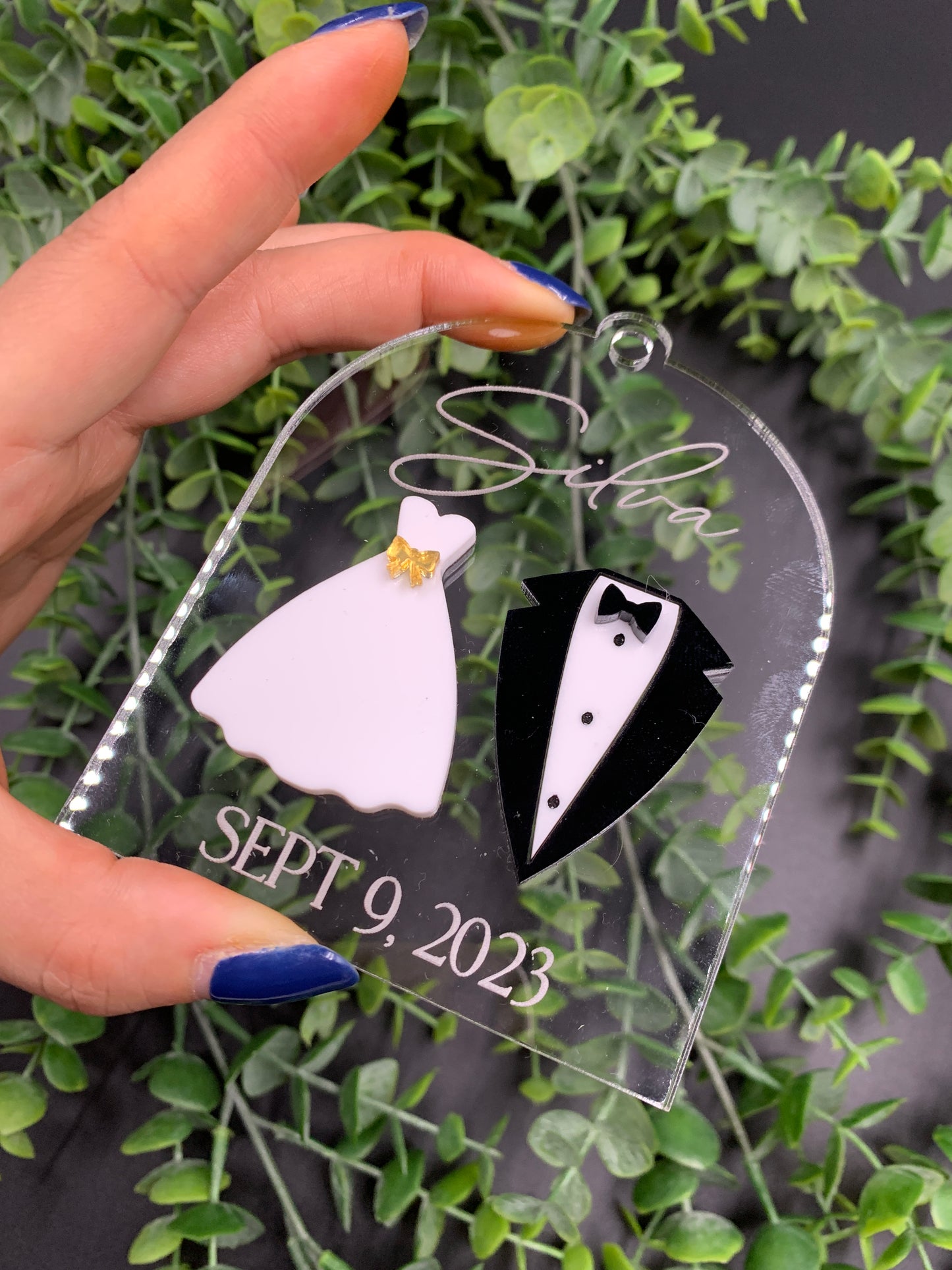 Merry & Married Christmas Ornament