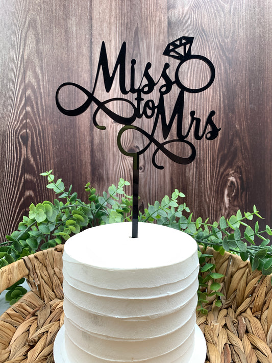 Miss to Mrs Cake Topper