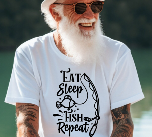 Adult Unisex "Eat Sleep Fish Repeat" Sweatshirt