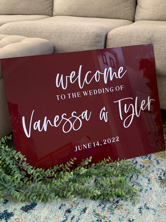 Welcome to the Wedding Sign