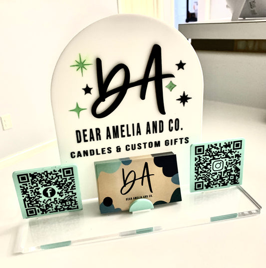 Business Card and QR sign